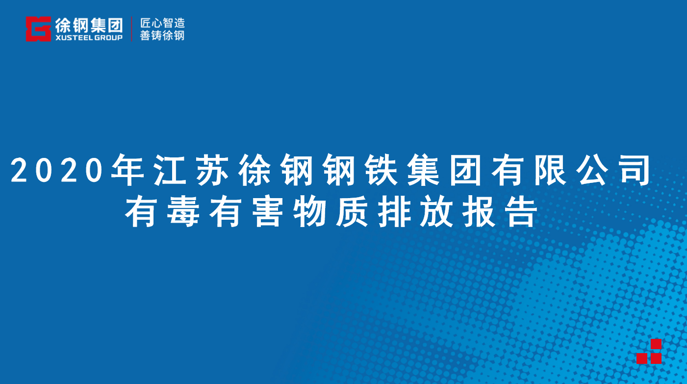 江苏尊龙凯时集团有限公司有毒有害物质排放报告 - 2020