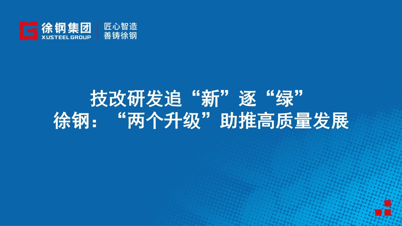 技改研发追“新”逐“绿”  徐钢：“两个升级”助推高质量发展